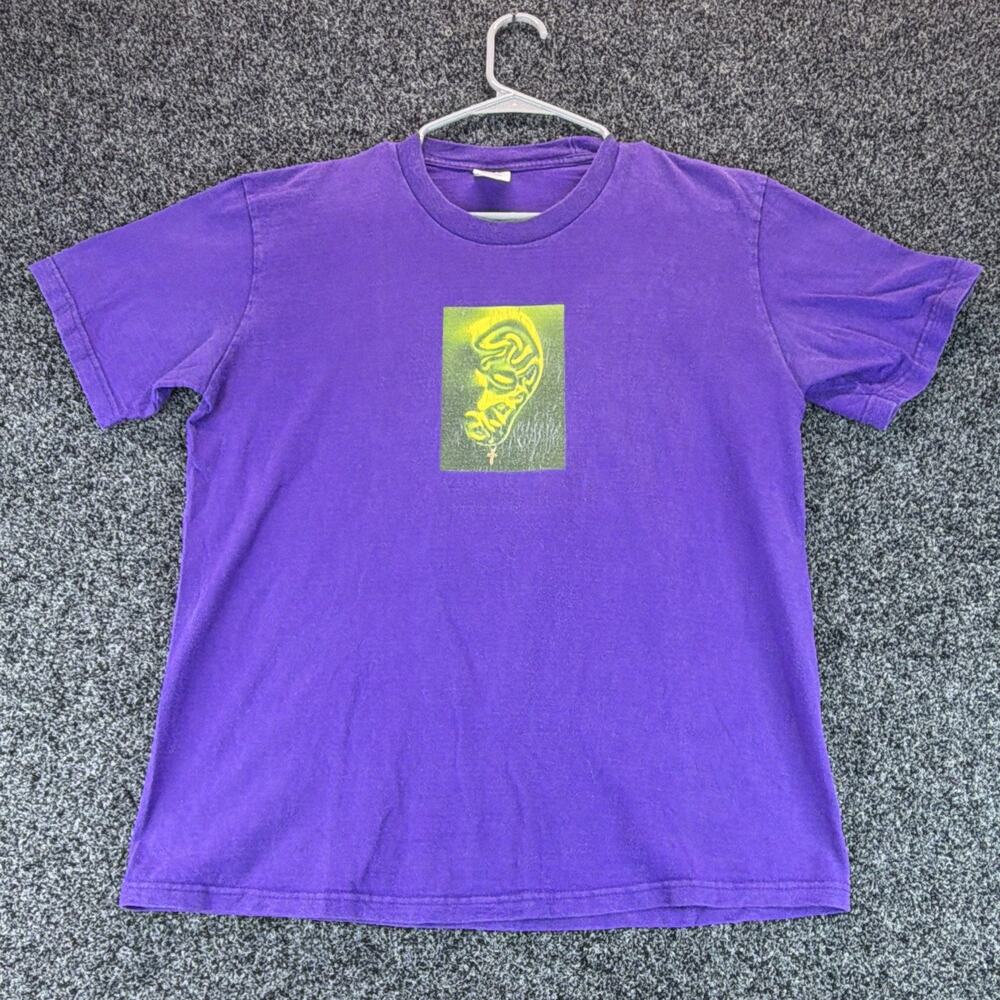 Supreme Purple Ear Graphic Men's Crew Neck Short Sleeve Jersey Cotton Tee M
